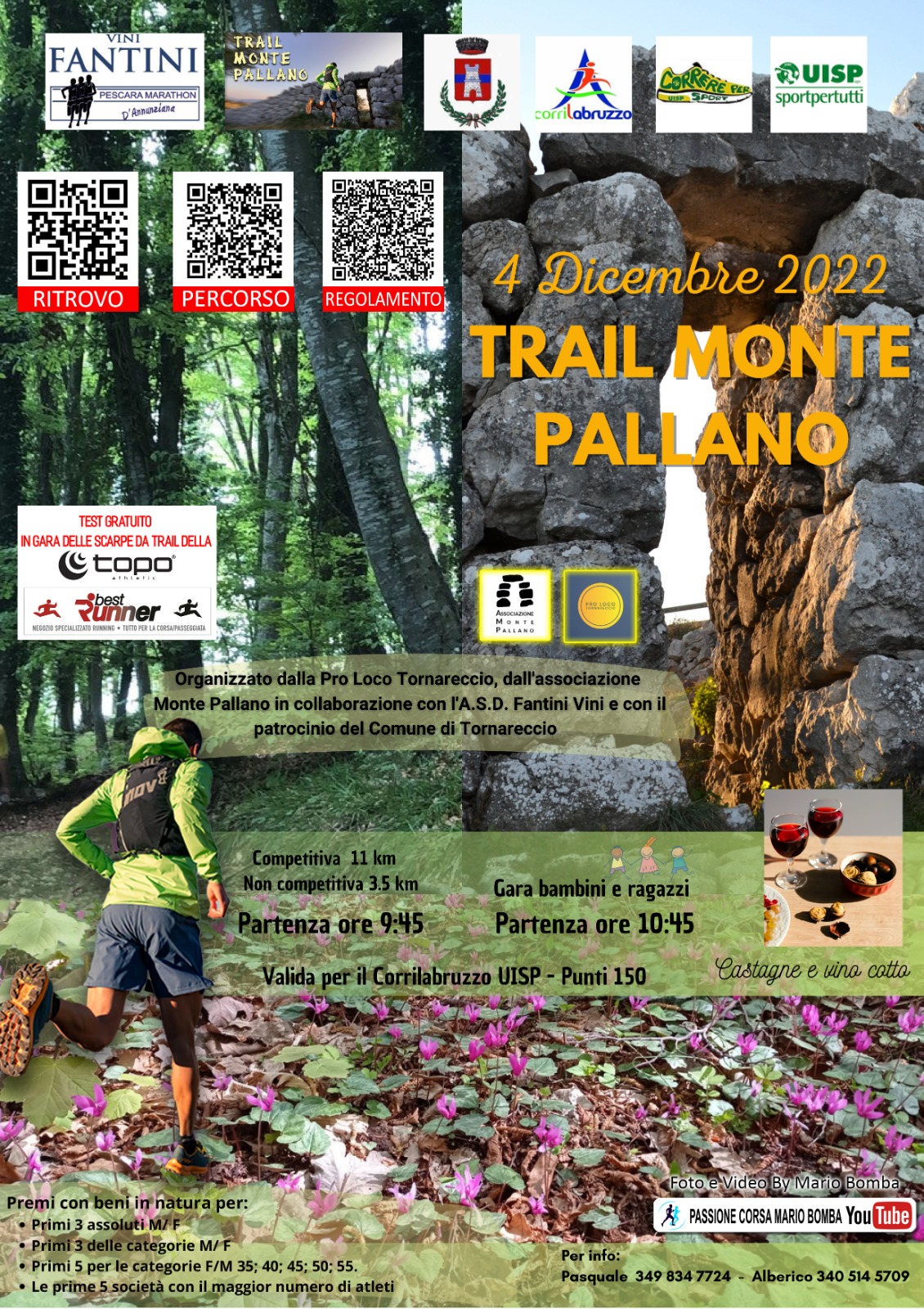 Il Trail di Monte Pallano si presenta: di corsa col naso allâ€™insÃ¹ domenica 4 dicembre