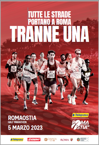 Telepass RomaOstia Half Marathon 2023_Si corre il 5 marzo. Iscrizioni aperte e al via RomaOstia Premium