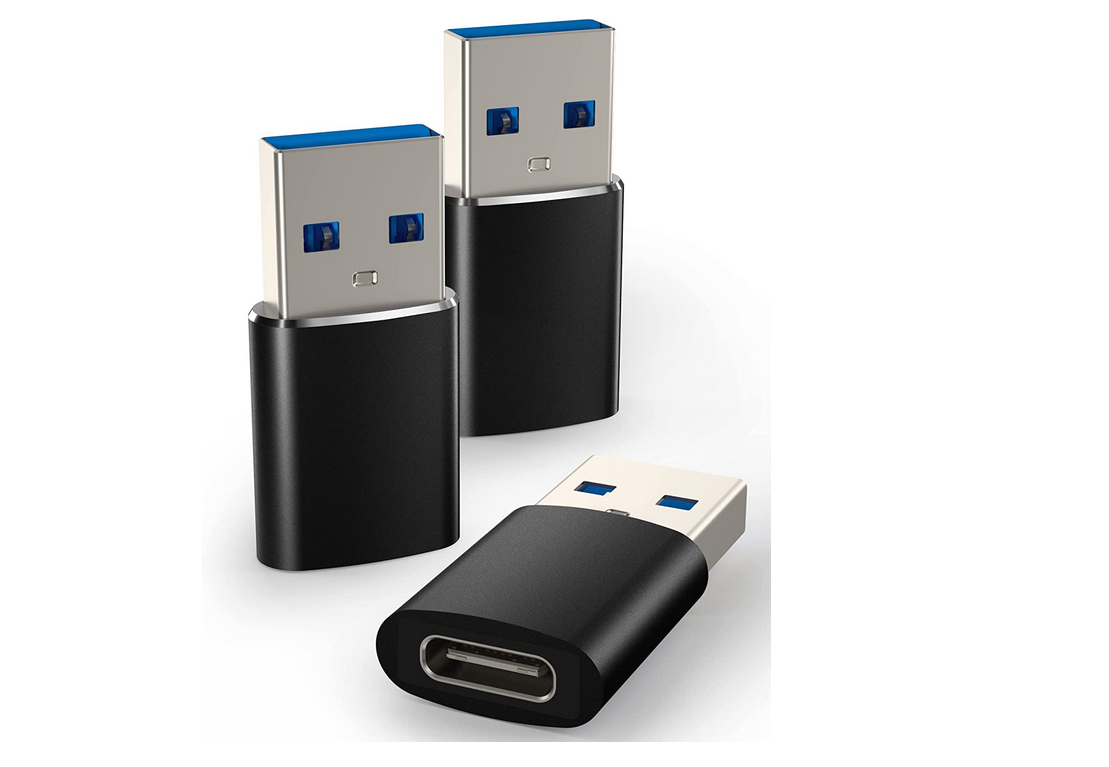 Adattatore USB C Femmina a USB Maschio: ConnettivitÃ  Versatile per i tuoi Dispositivi | 3 Pezzi | Compatibile con iPhone 14/13/12 Pro Max, Samsung Galaxy S23/S22, iPad Air 5, Airpods