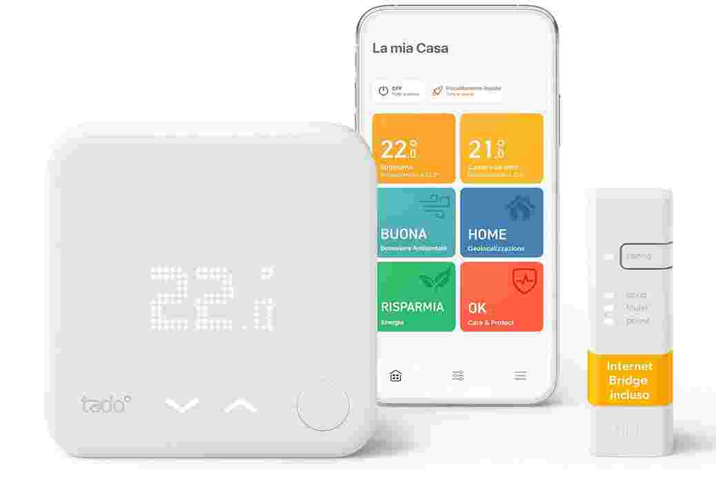 TadoÂ° Kit Base â€“ Termostato Intelligente Cablato V3+ per un Controllo Smart dell'Ambiente Domestico