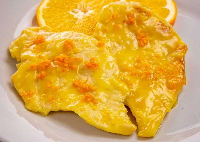 Petti di pollo con limone e arancia