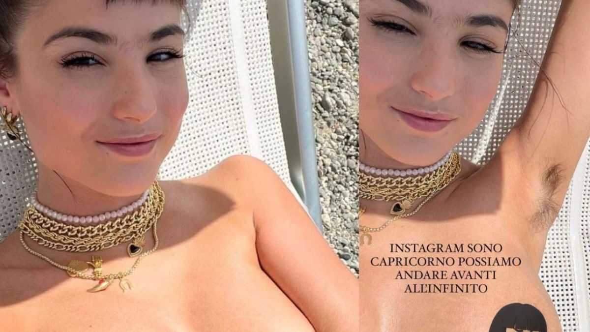 Giorgia Soleri in topless su Instagram ma viene censurata lei replica con un'altra foto hot