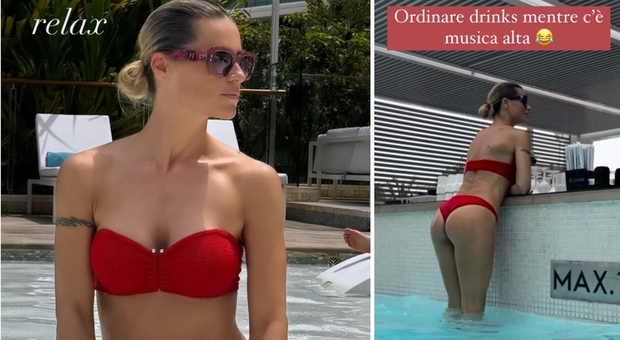Michelle Hunziker, bikini e relax prima di tornare a Striscia La Notizia con Gerry Scotti