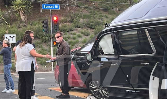 Incidente stradale per Schwarzenegger: il suo suv ha schiacciato un'auto