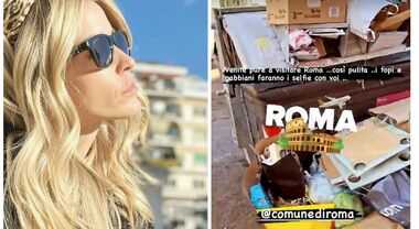 Elena Santarelli sui social posta le foto dei rifiuti a Roma