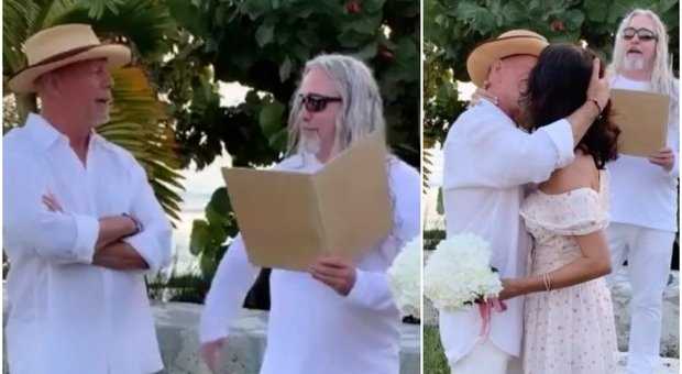 Bruce Willis la moglie Emma Heming condivide un video delle nozze ricordi insieme