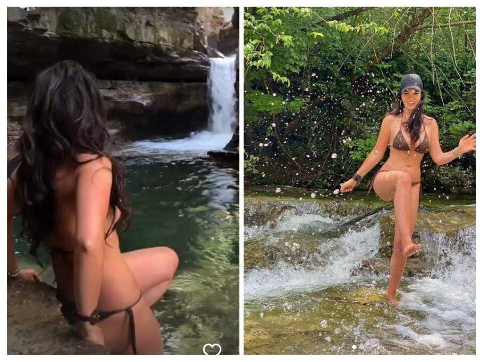 Laura Torrisi Ã¨ una bomba sexy in bikini durante la gita al fiume