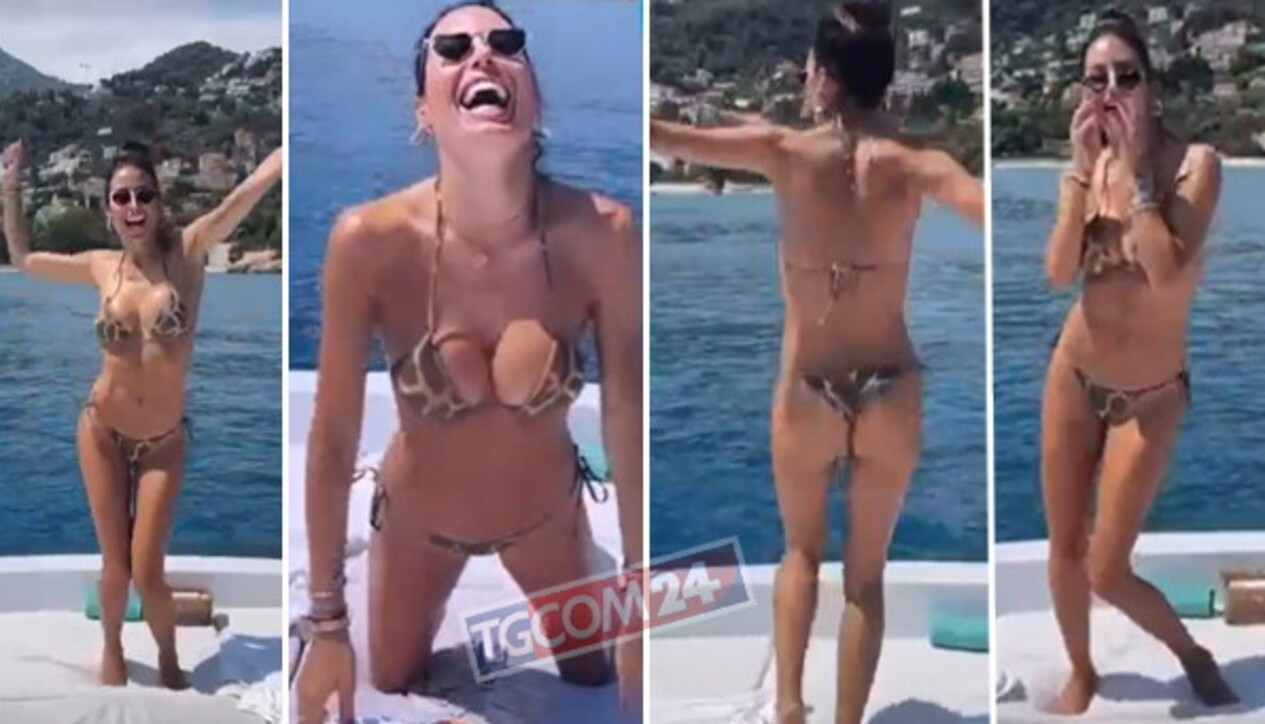 Elisabetta Gregoraci in barca tra balletti sexy e pose hot